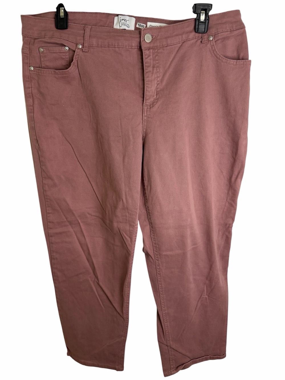 (1690) Just My Size Collection Dusty Rose Straight Leg Jeans, Size: 22WS